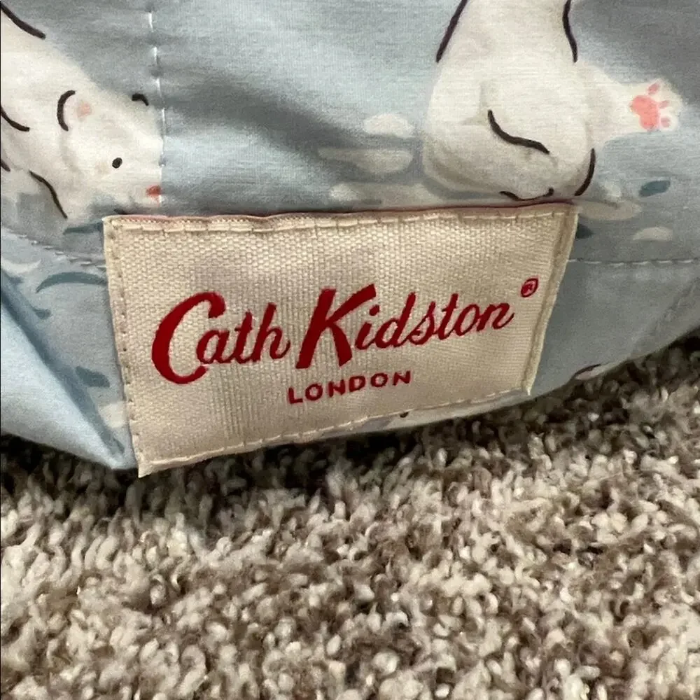 Cath Kidston Polar Ice Blue 2 Holiday Pillows Euro Shams Polar Bear and Penguins
